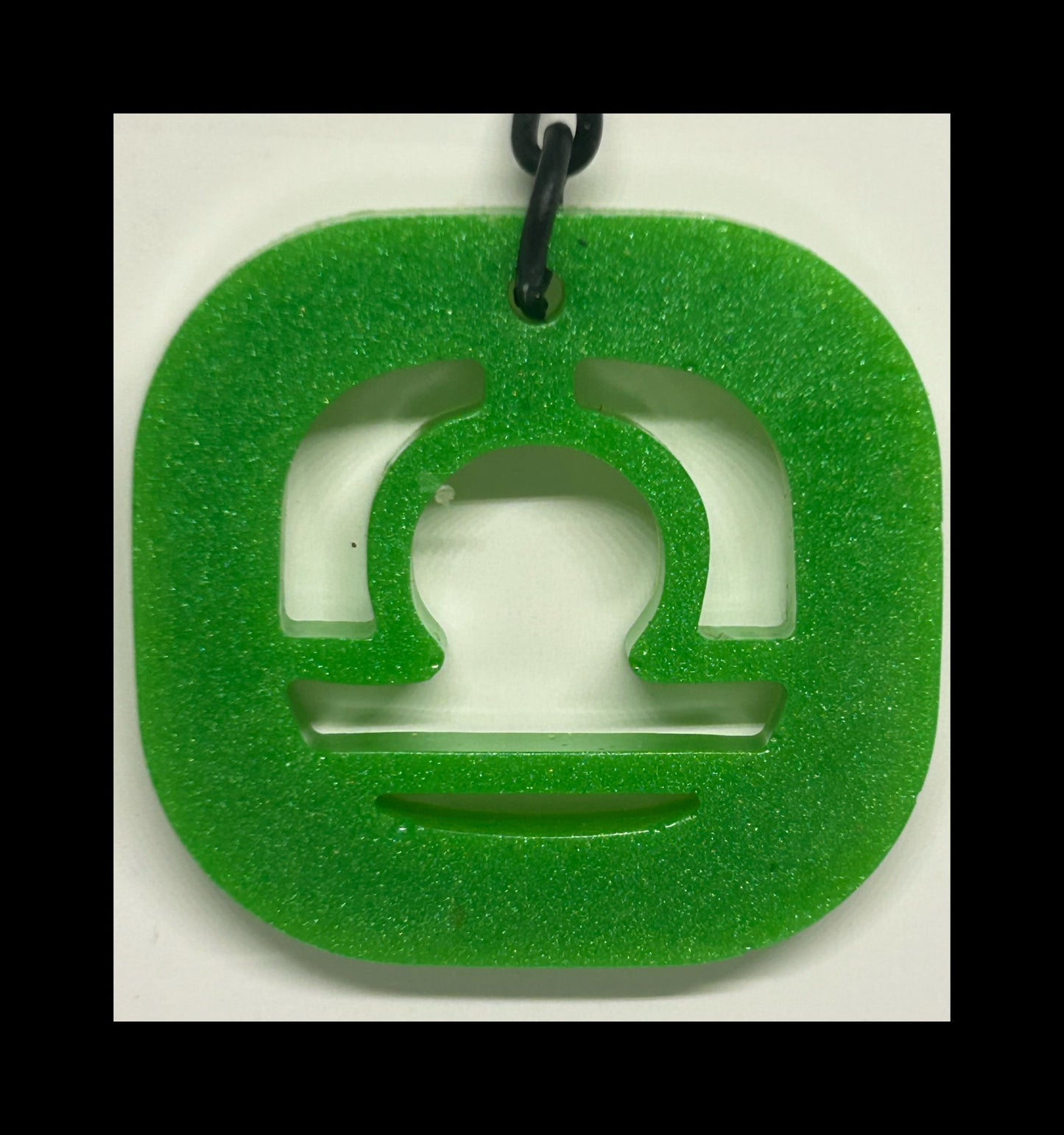 Lime resin zodiac Keychains