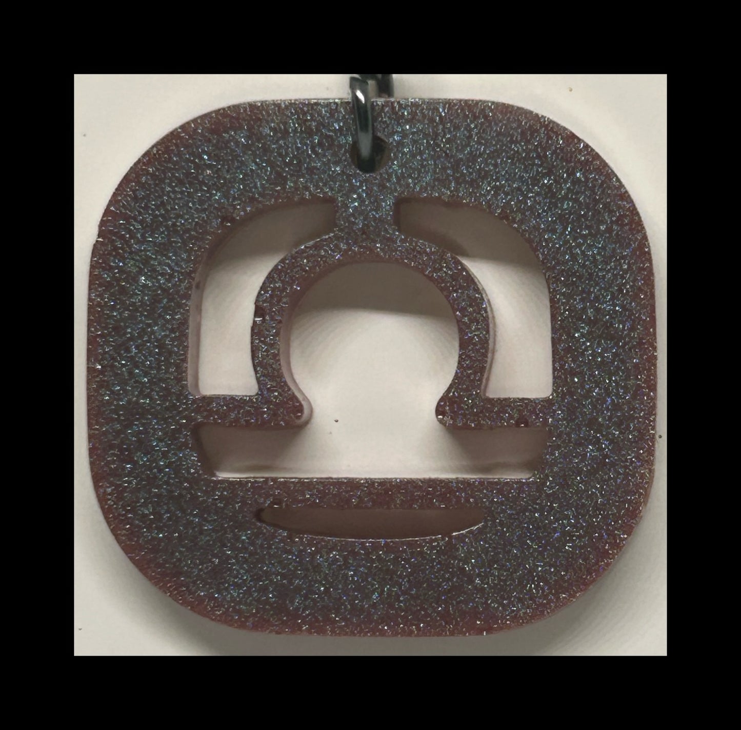 Oxblood resin zodiac Keychains