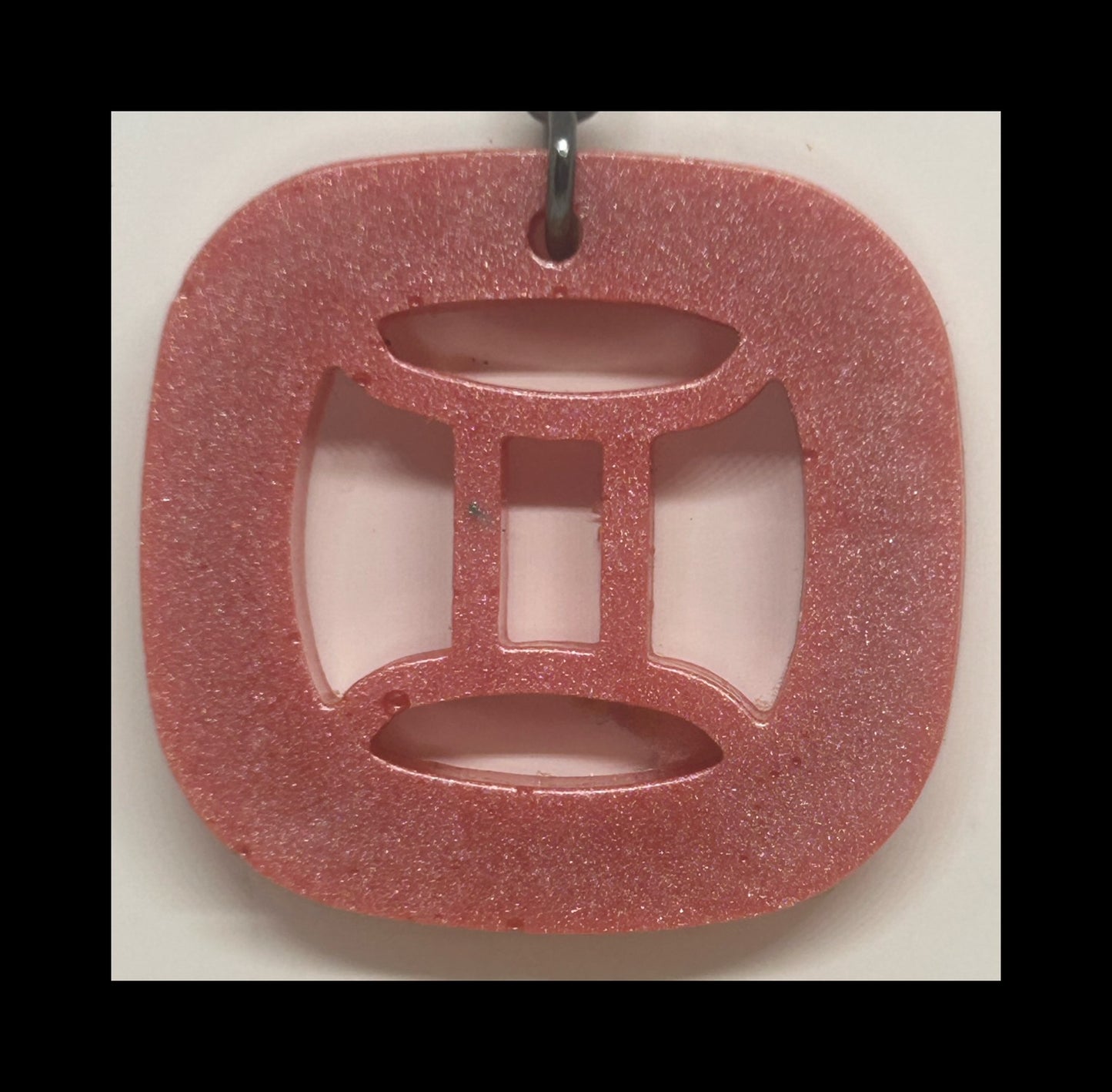 Apricot resin zodiac Keychains