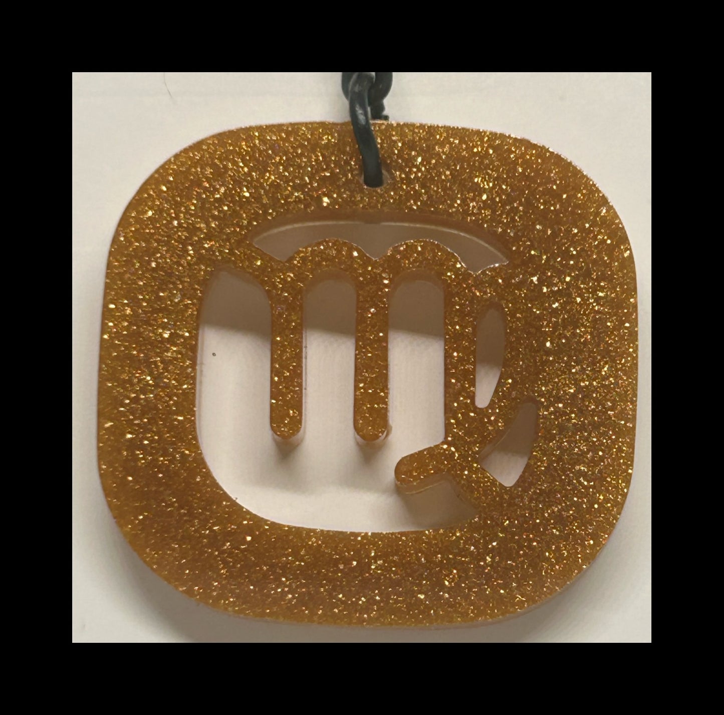 Sun dust resin zodiac Keychains