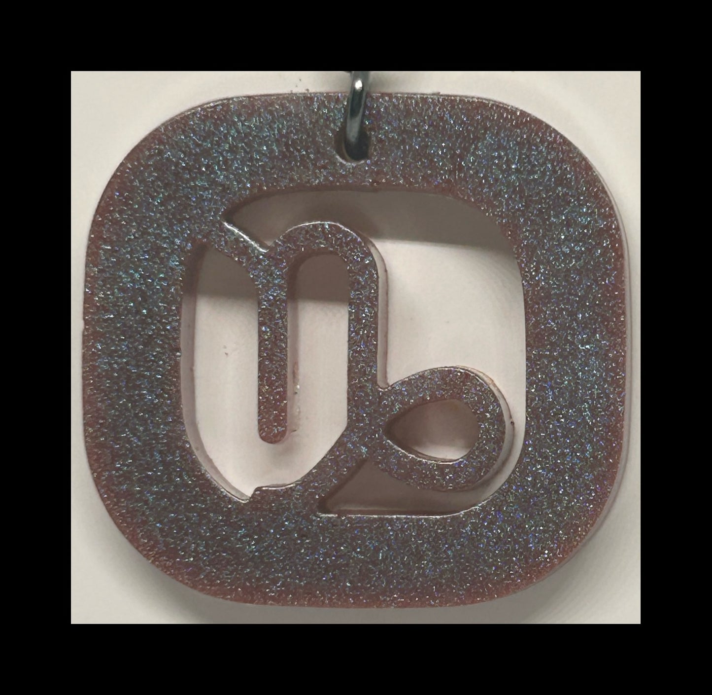 Oxblood resin zodiac Keychains