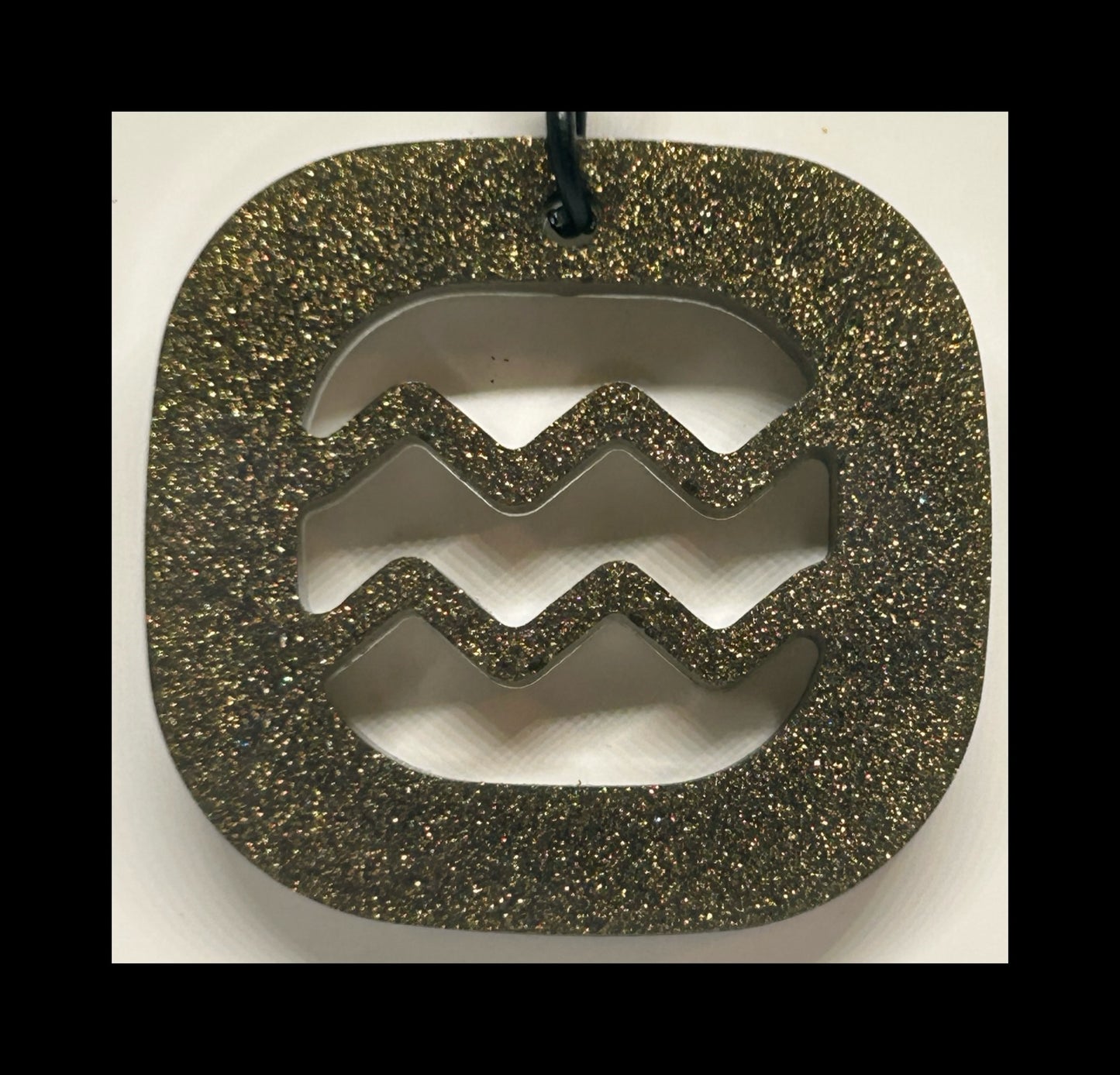 Rustic metal resin zodiac keychains
