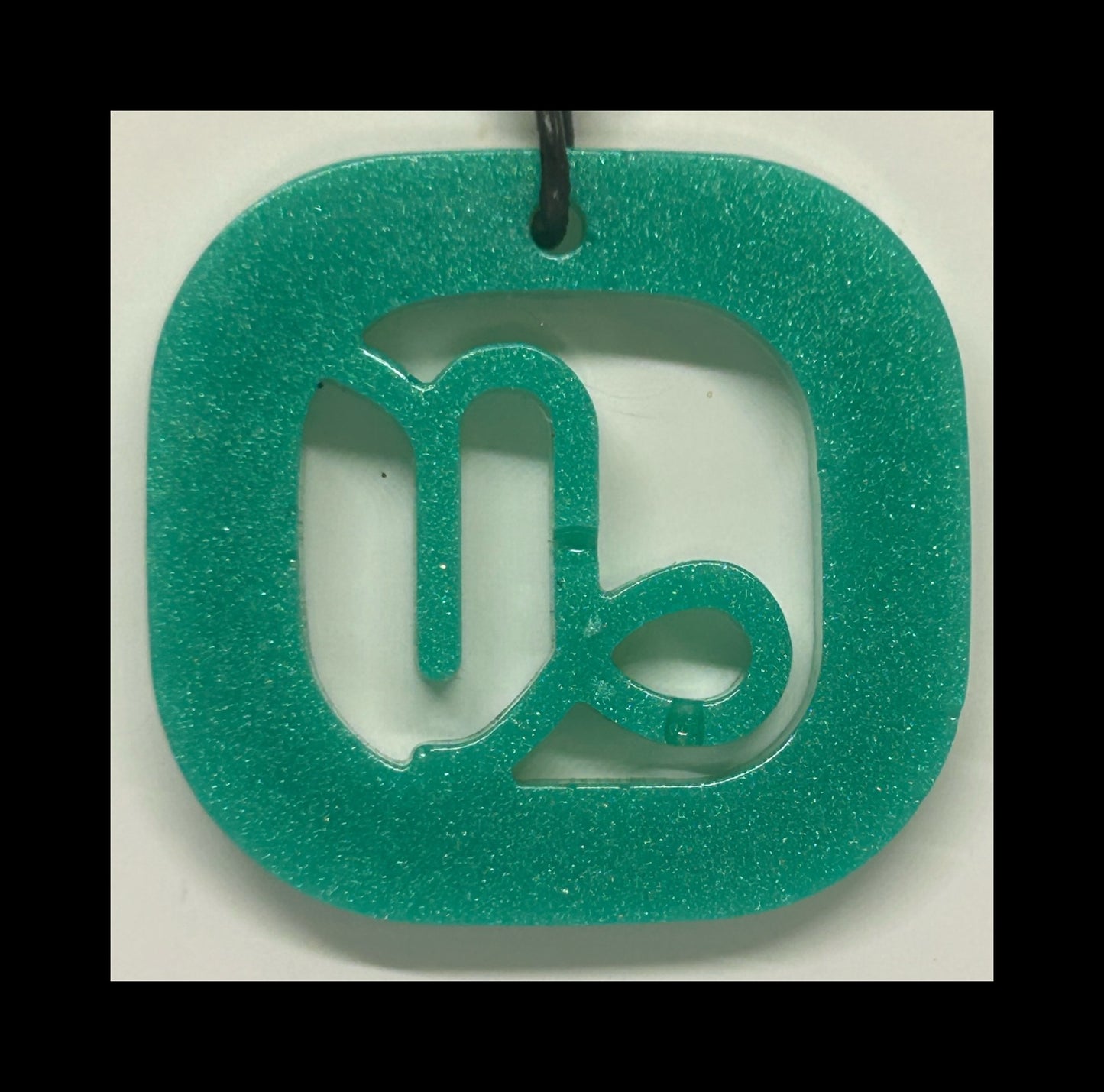 Aqua resin zodiac Keychains