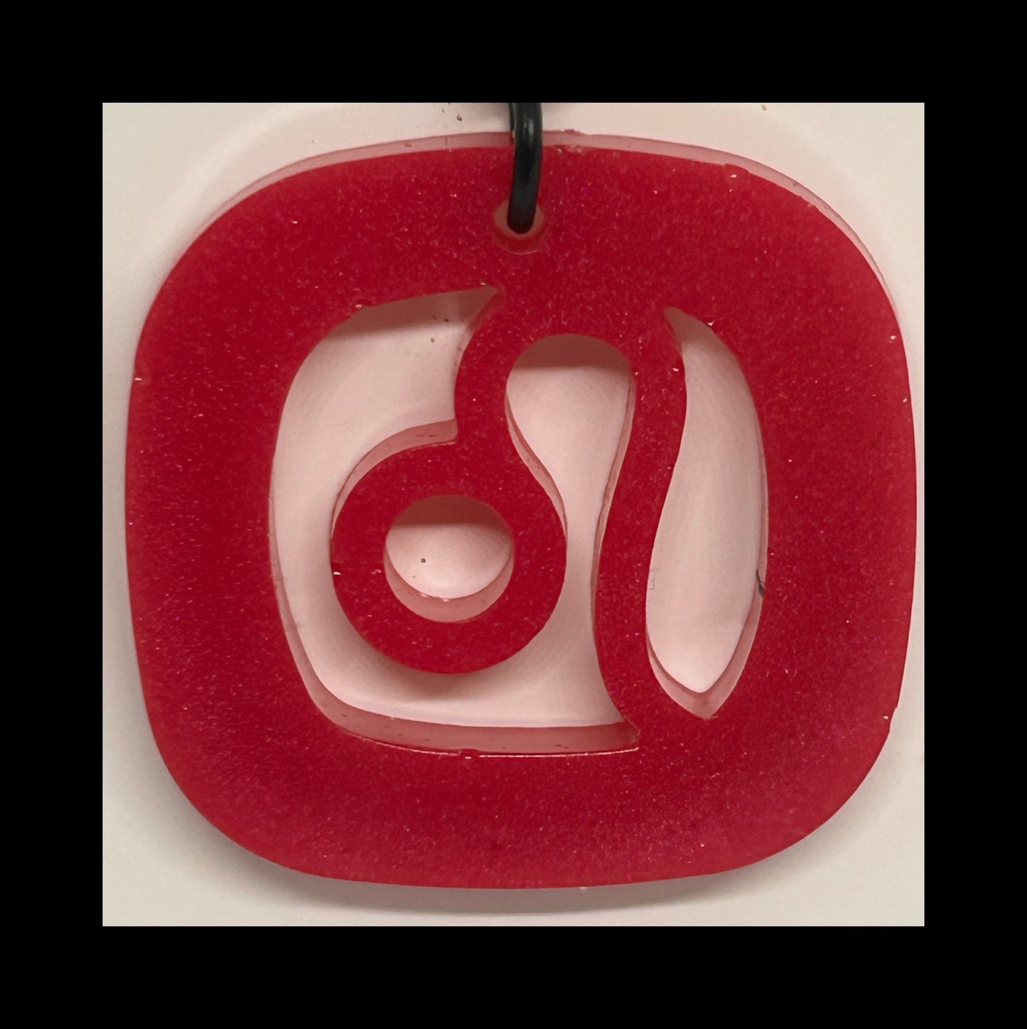 Rose red resin zodiac Keychains