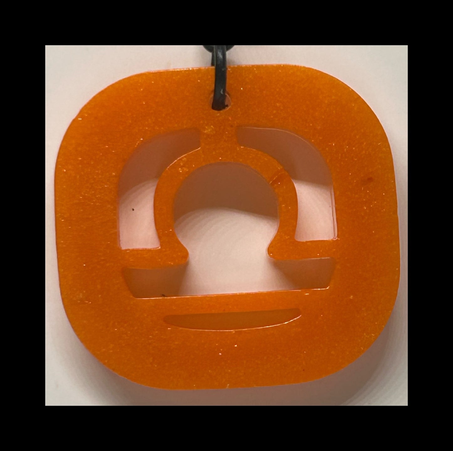 Flame resin zodiac Keychains
