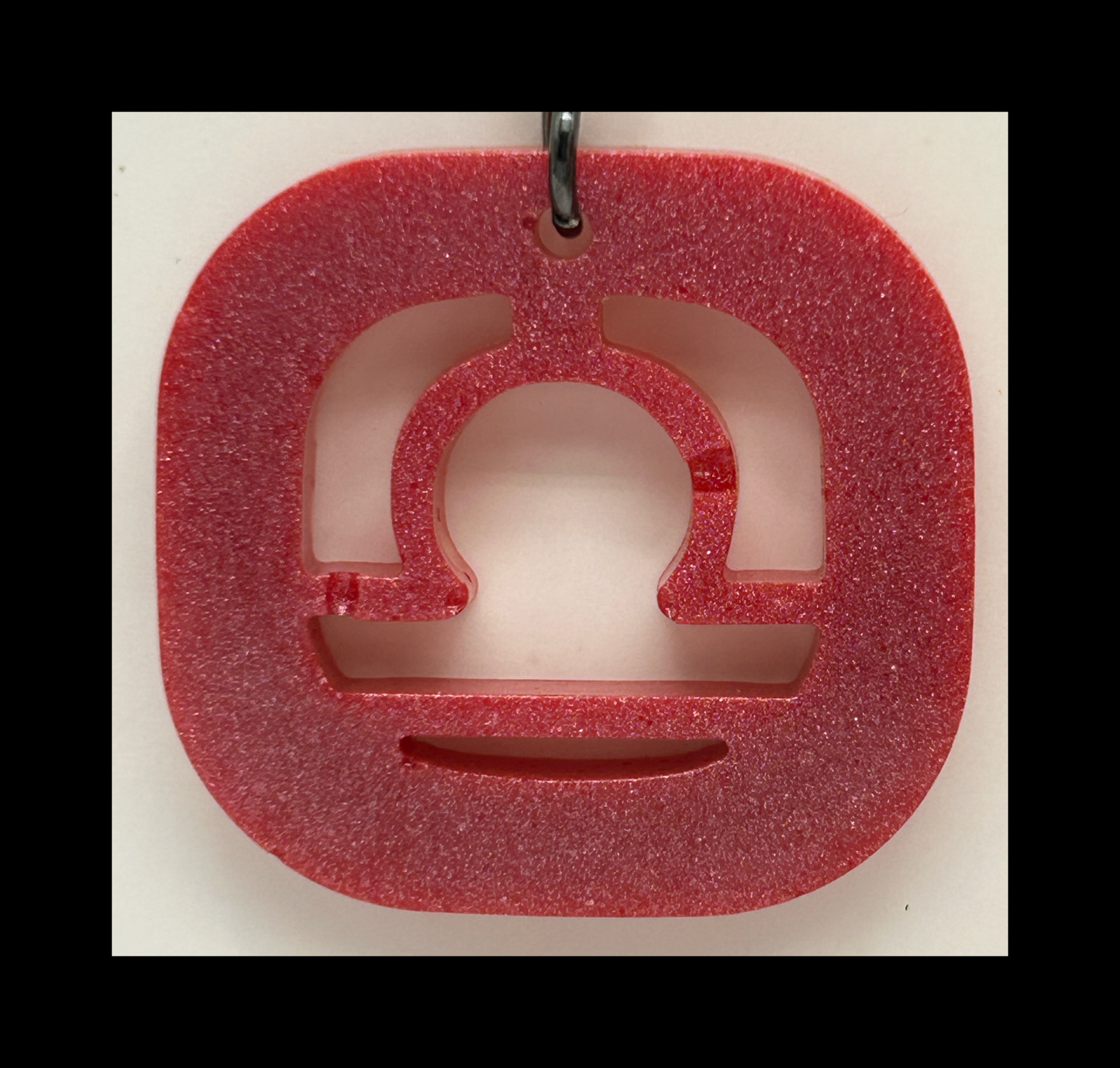 Red cherry resin zodiac keychains