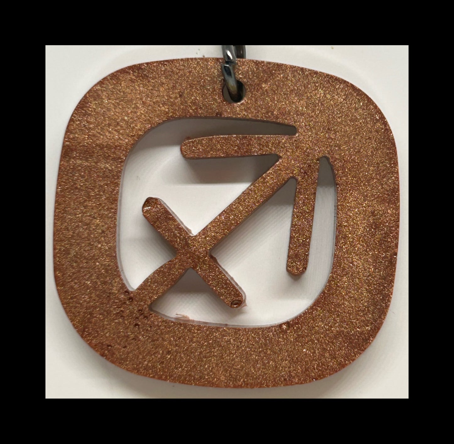 Bronze resin zodiac keychains