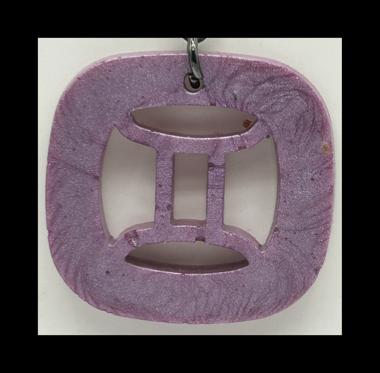 Light plum resin zodiac Keychains