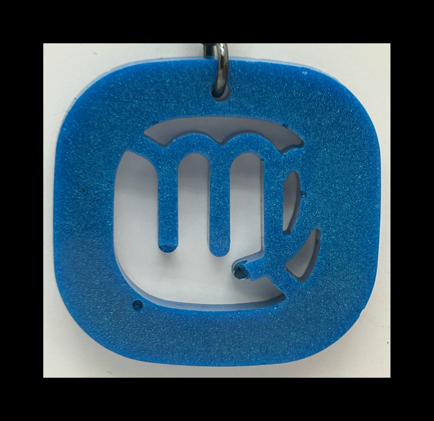Calm see resin zodiac keychains