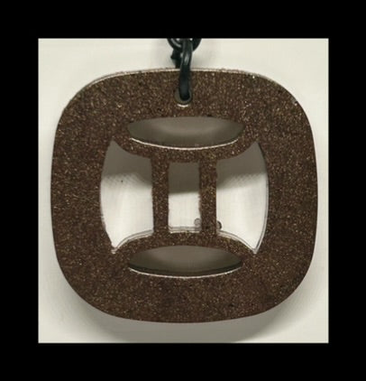 Coffee bean resin zodiac Keychains