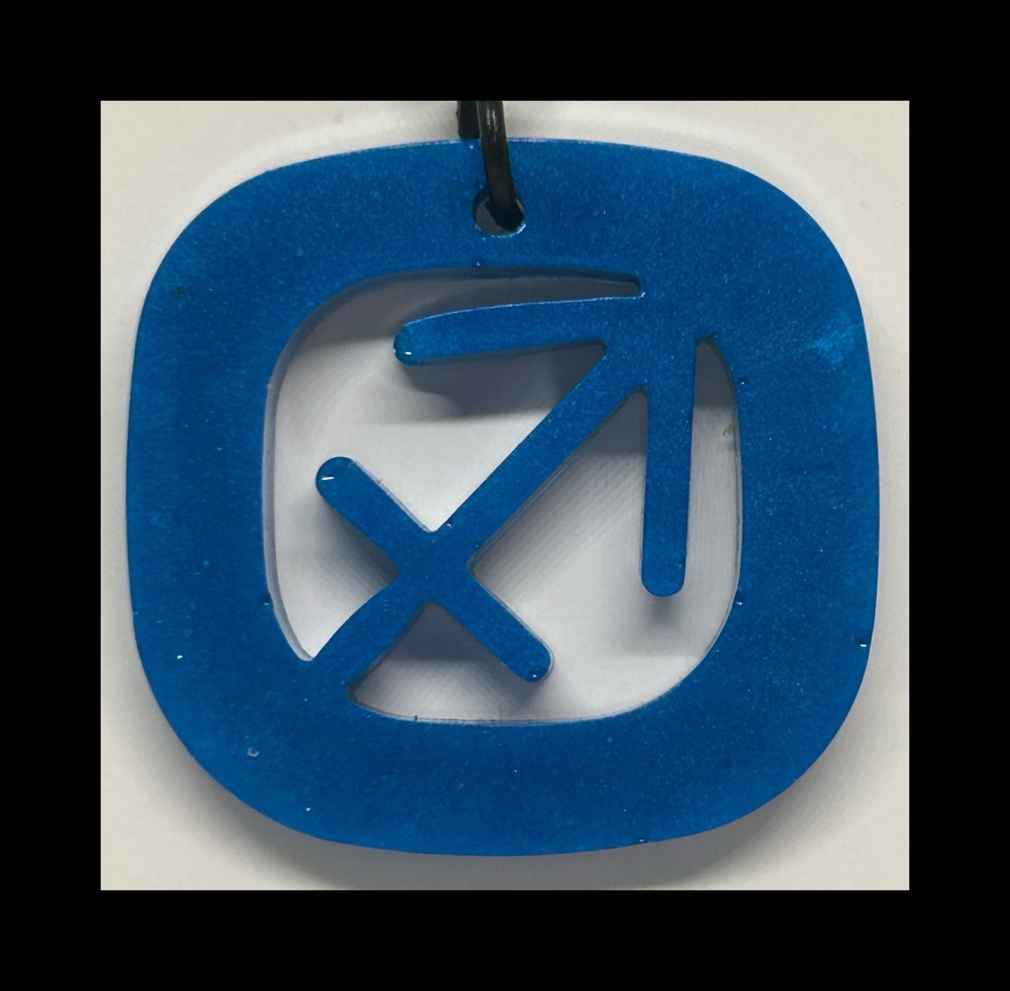 Cornflower resin zodiac Keychains