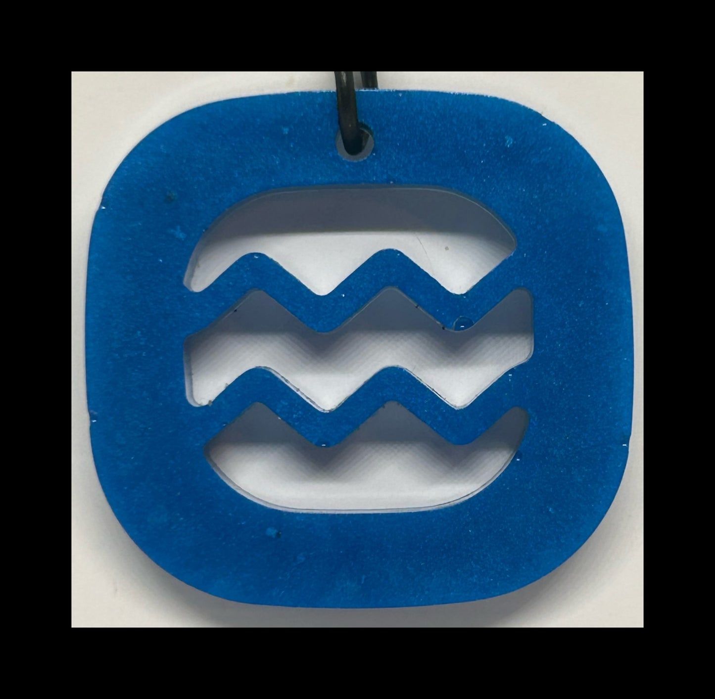 Cornflower resin zodiac Keychains