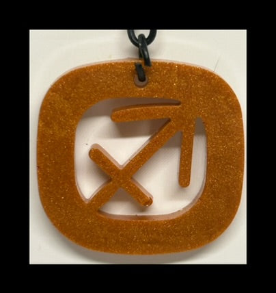 Royal gold resin zodiac keychains