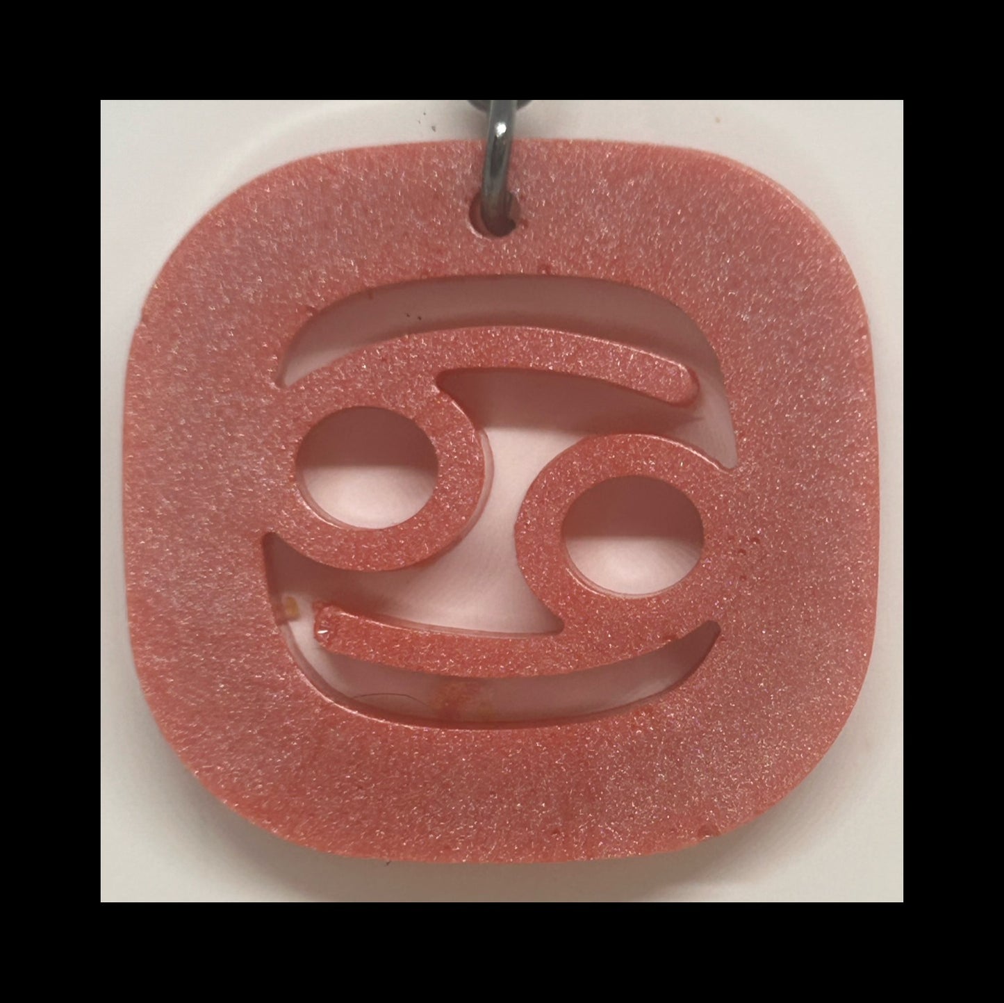 Apricot resin zodiac Keychains