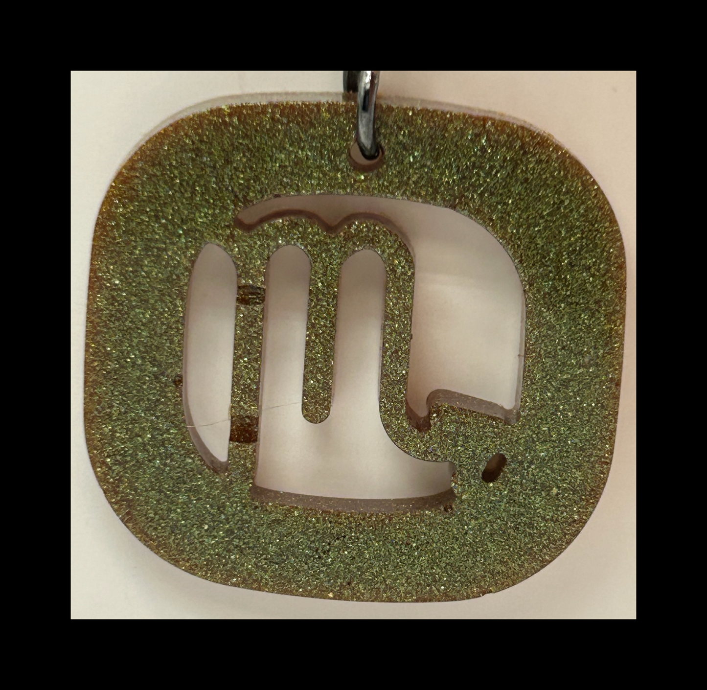 Ancient gold resin zodiac keychains