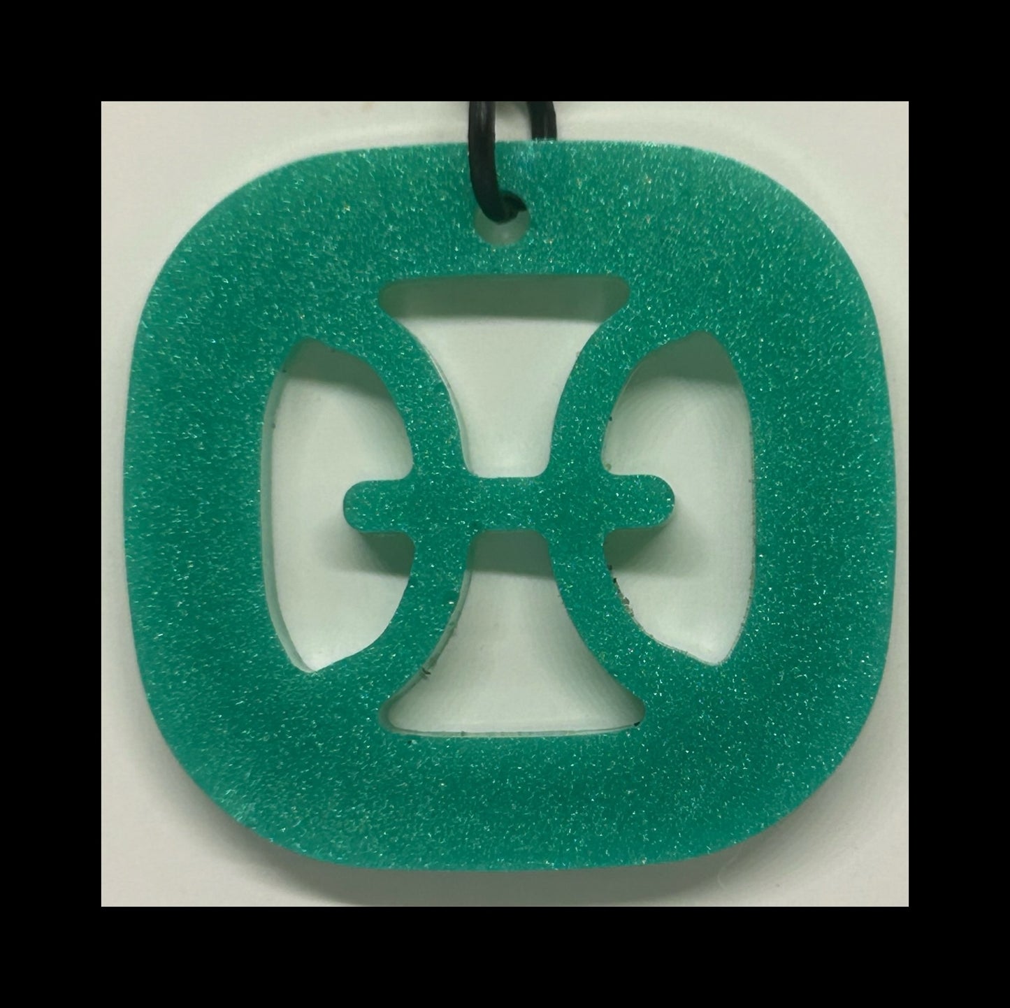 Aqua resin zodiac Keychains