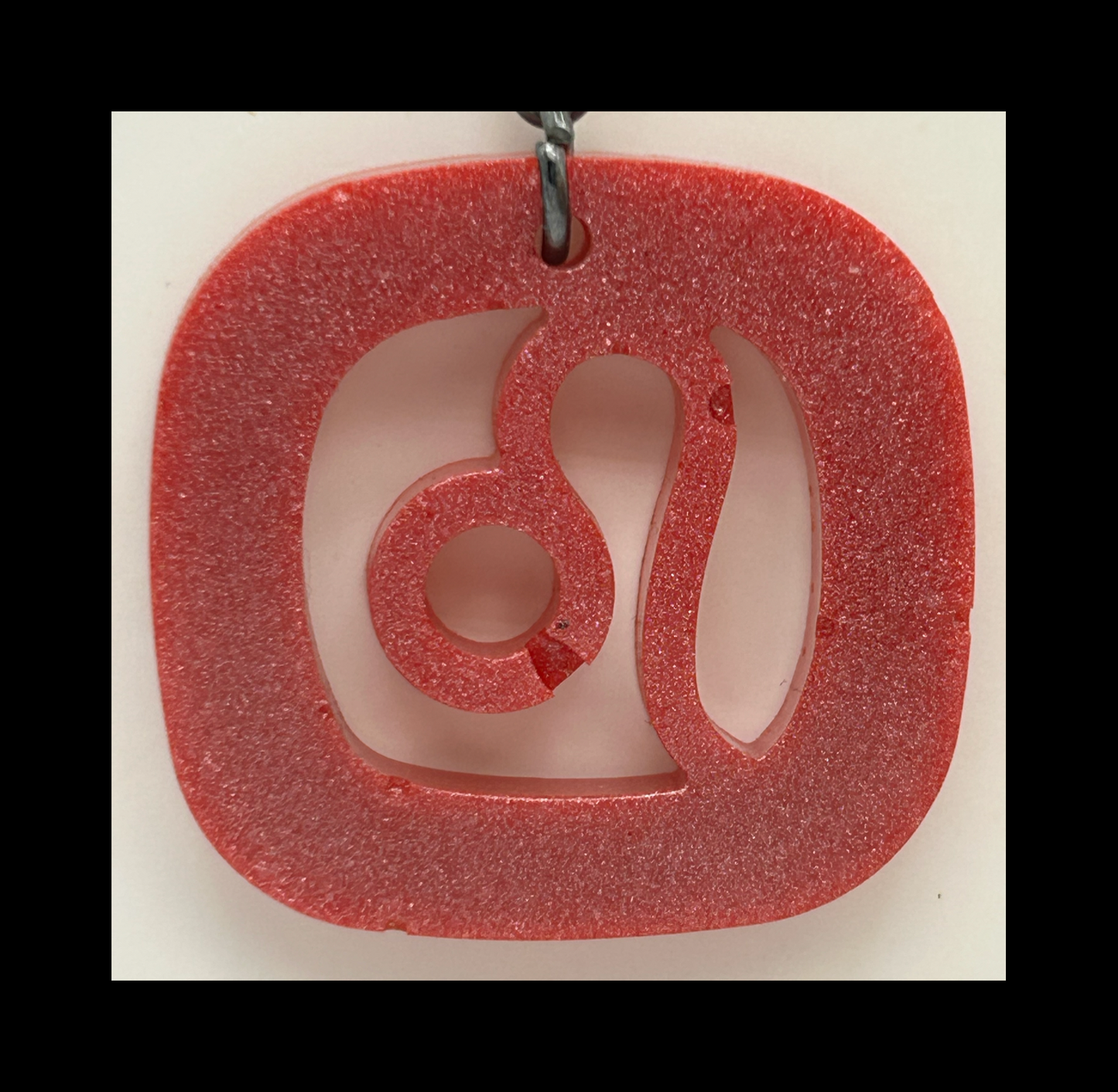 Red cherry resin zodiac keychains