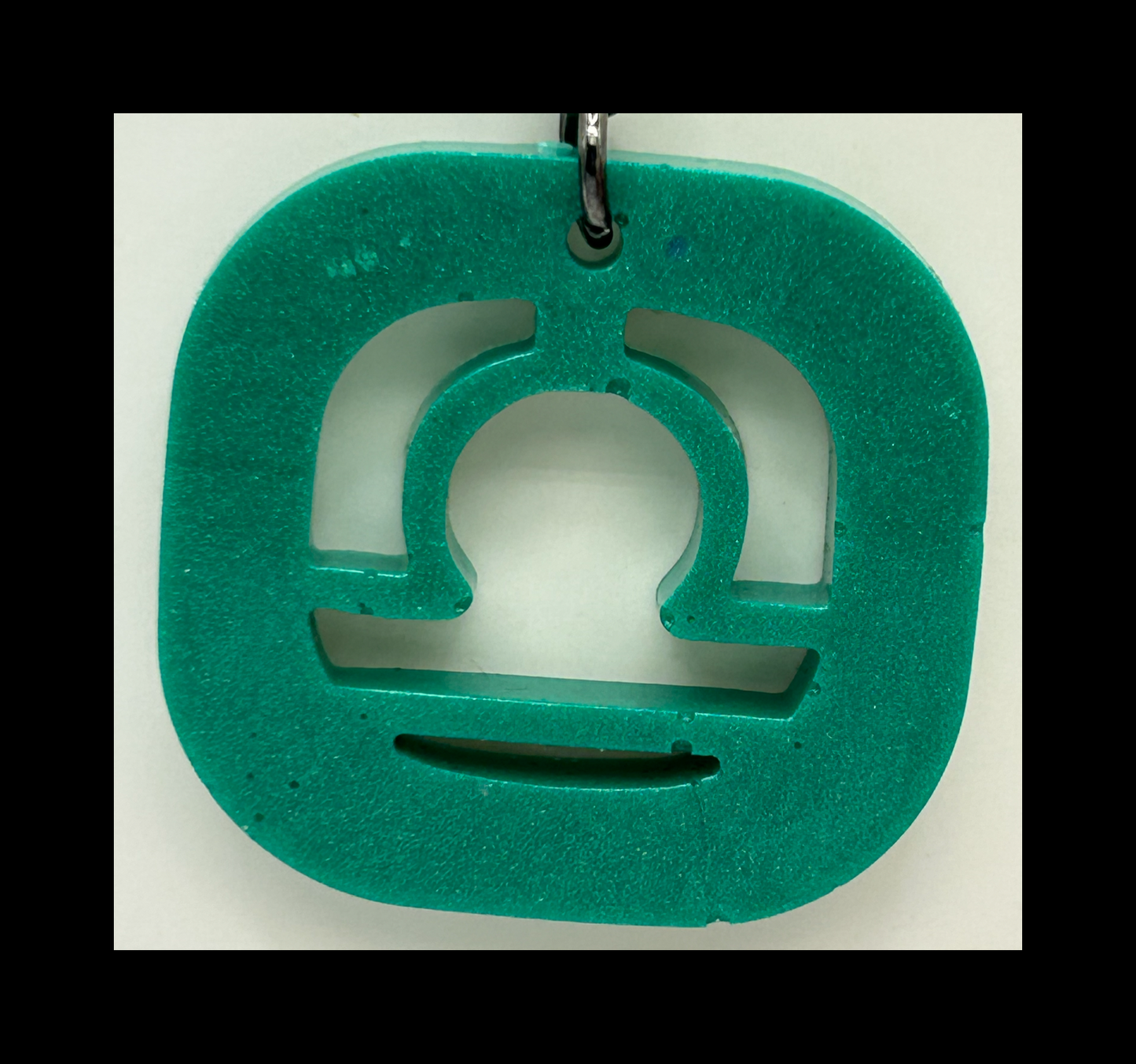 Aquamarine resin zodiac Keychains