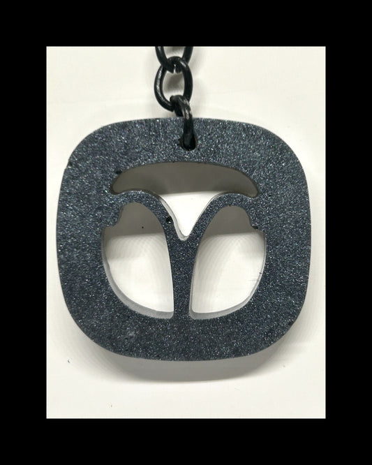 Iron dust resin zodiac Keychains