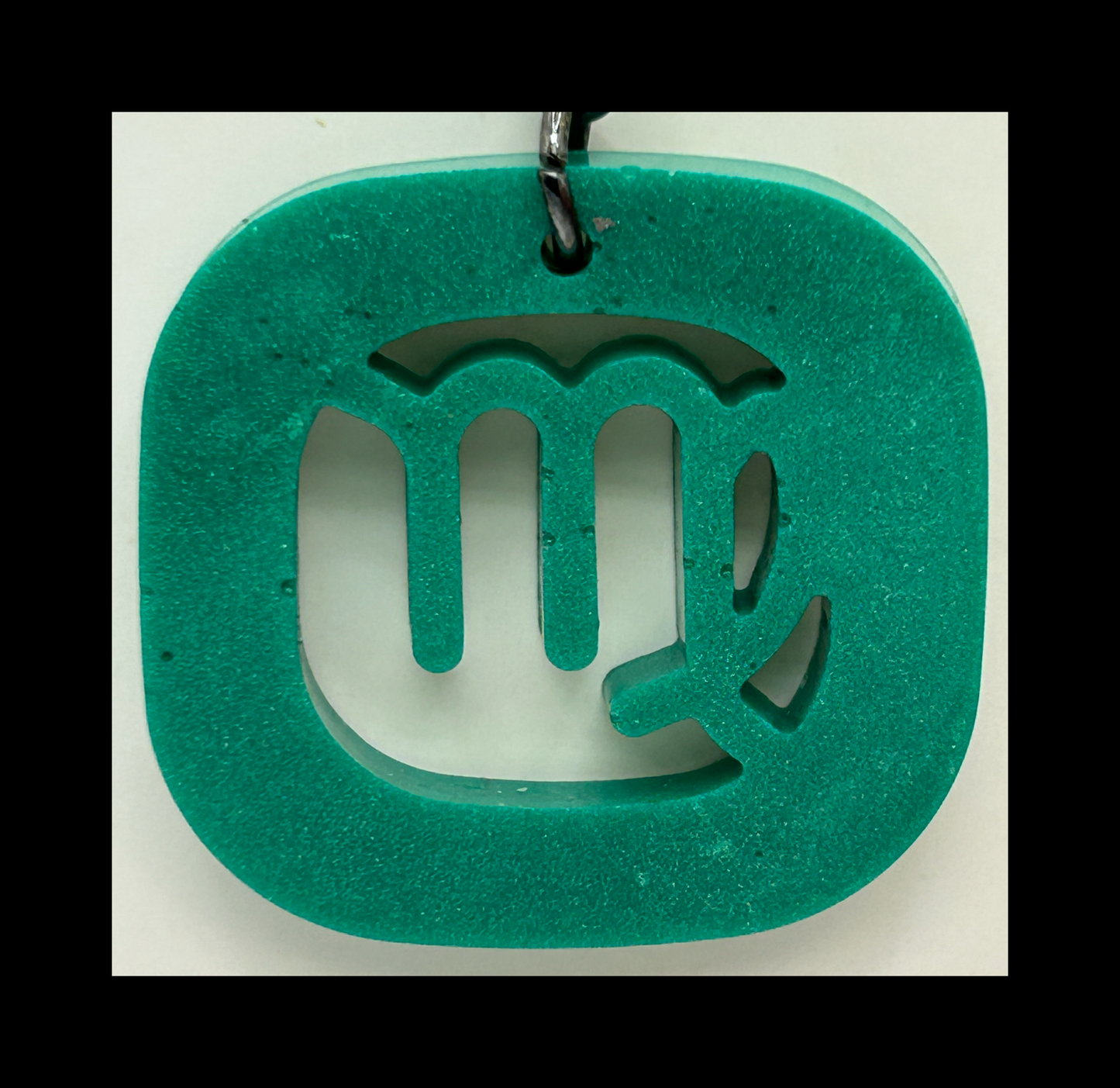 Aquamarine resin zodiac Keychains