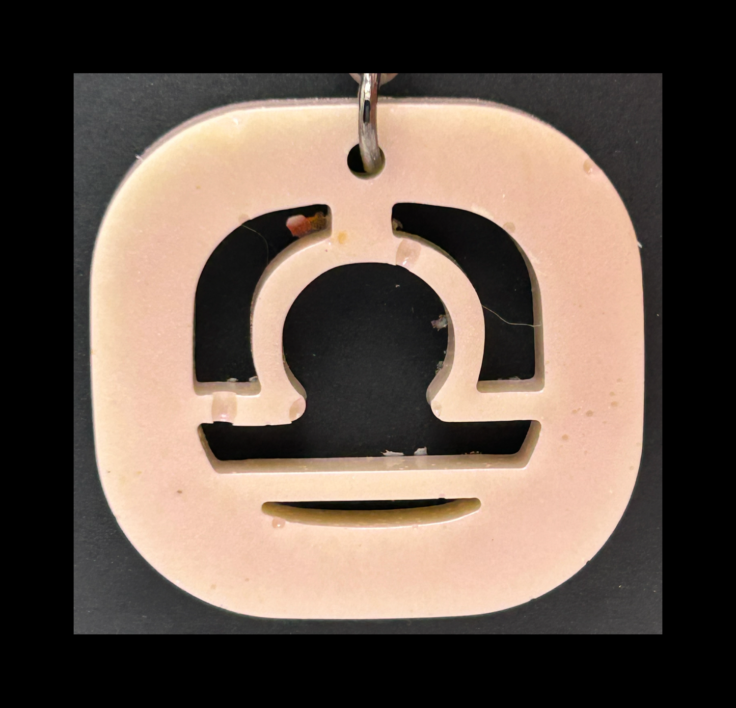 Ghost black resin zodiac keychains