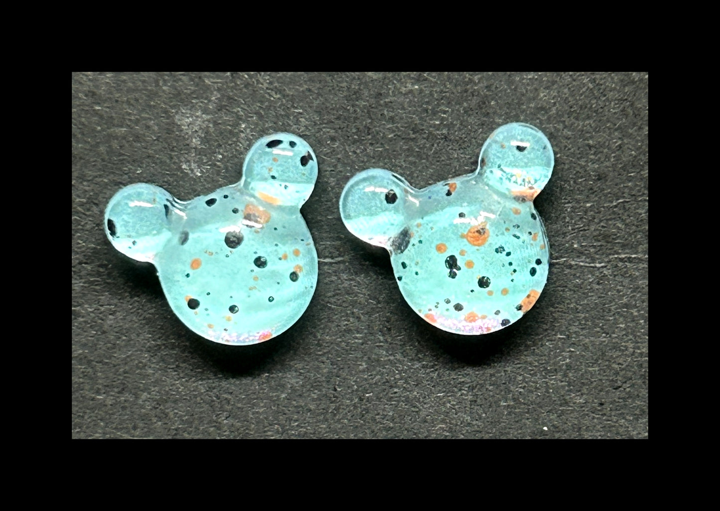 Pastel mouse stud earrings