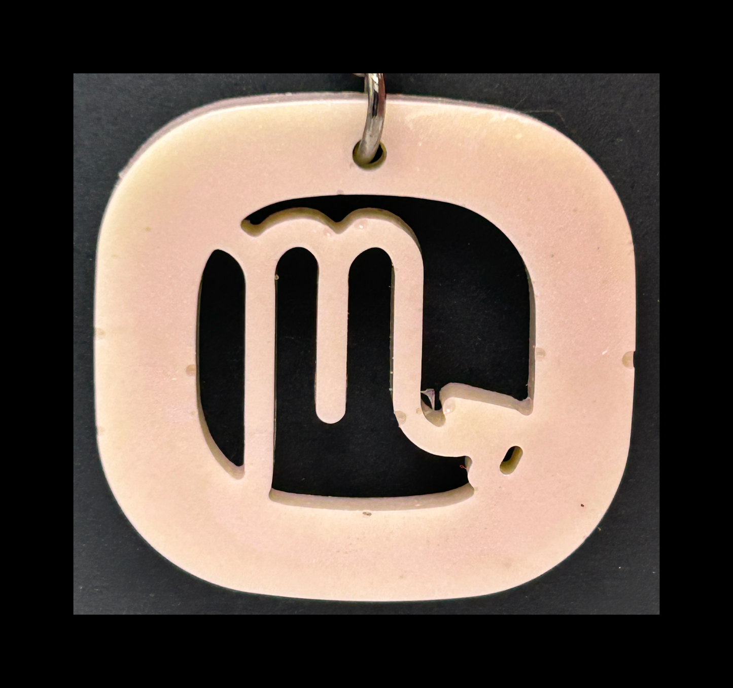 Ghost black resin zodiac keychains
