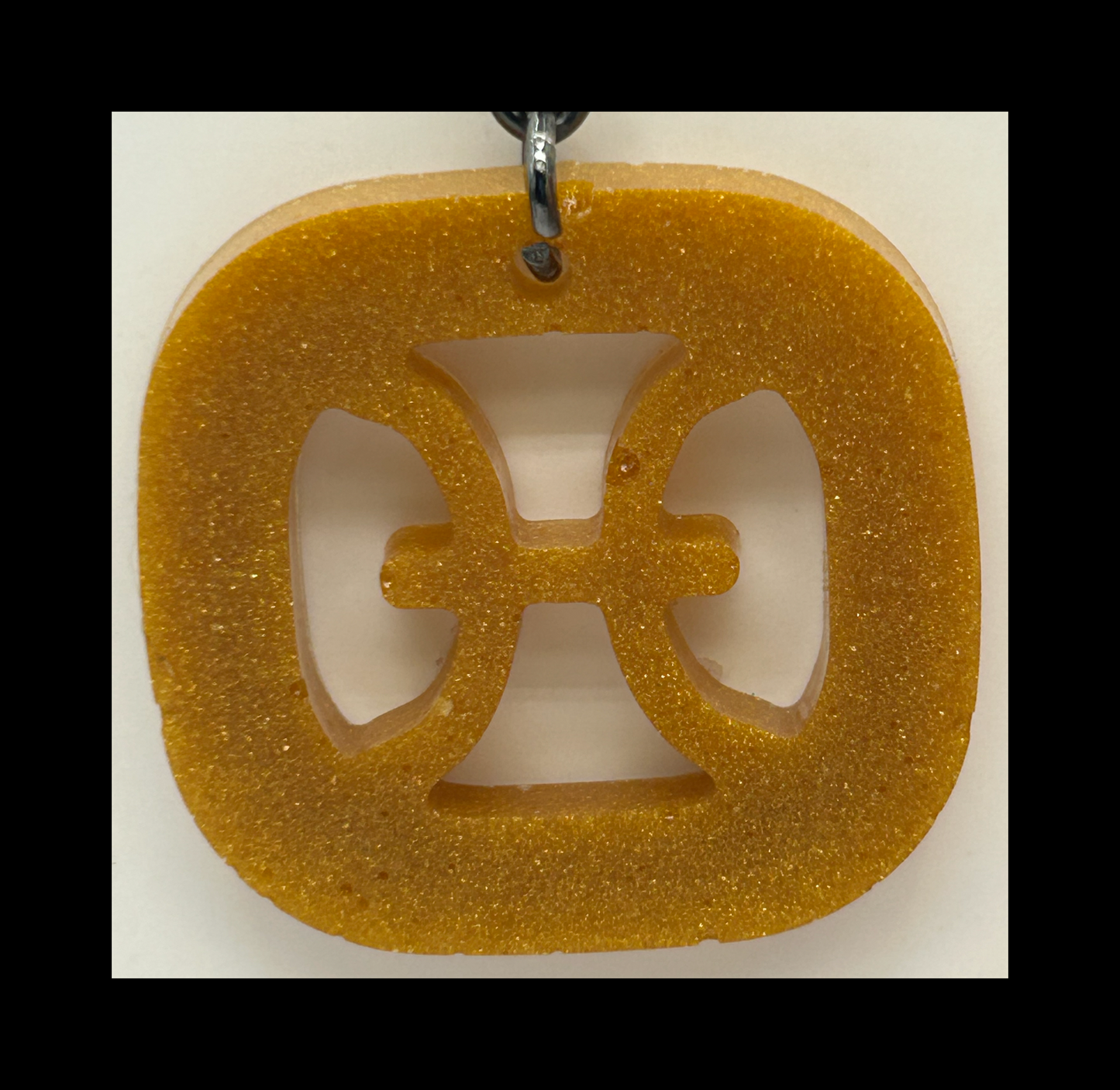 Ancient mirror resin zodiac keychains