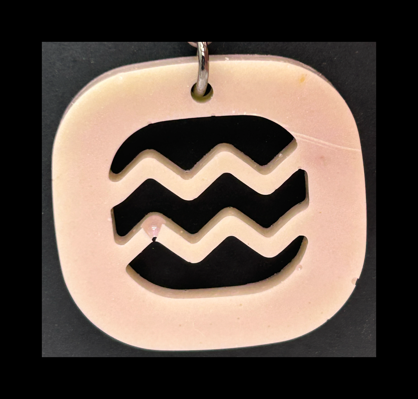 Ghost black resin zodiac keychains