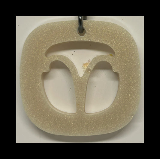 Ghost silver resin zodiac Keychains
