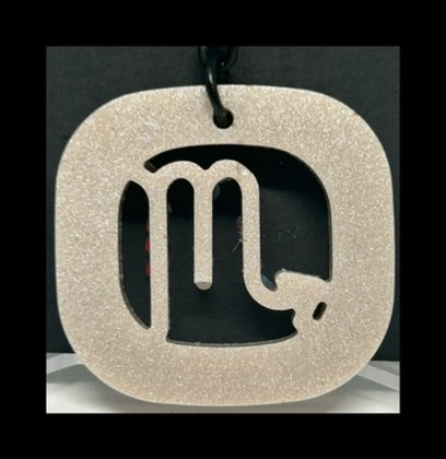 Pearl resin zodiac keychains