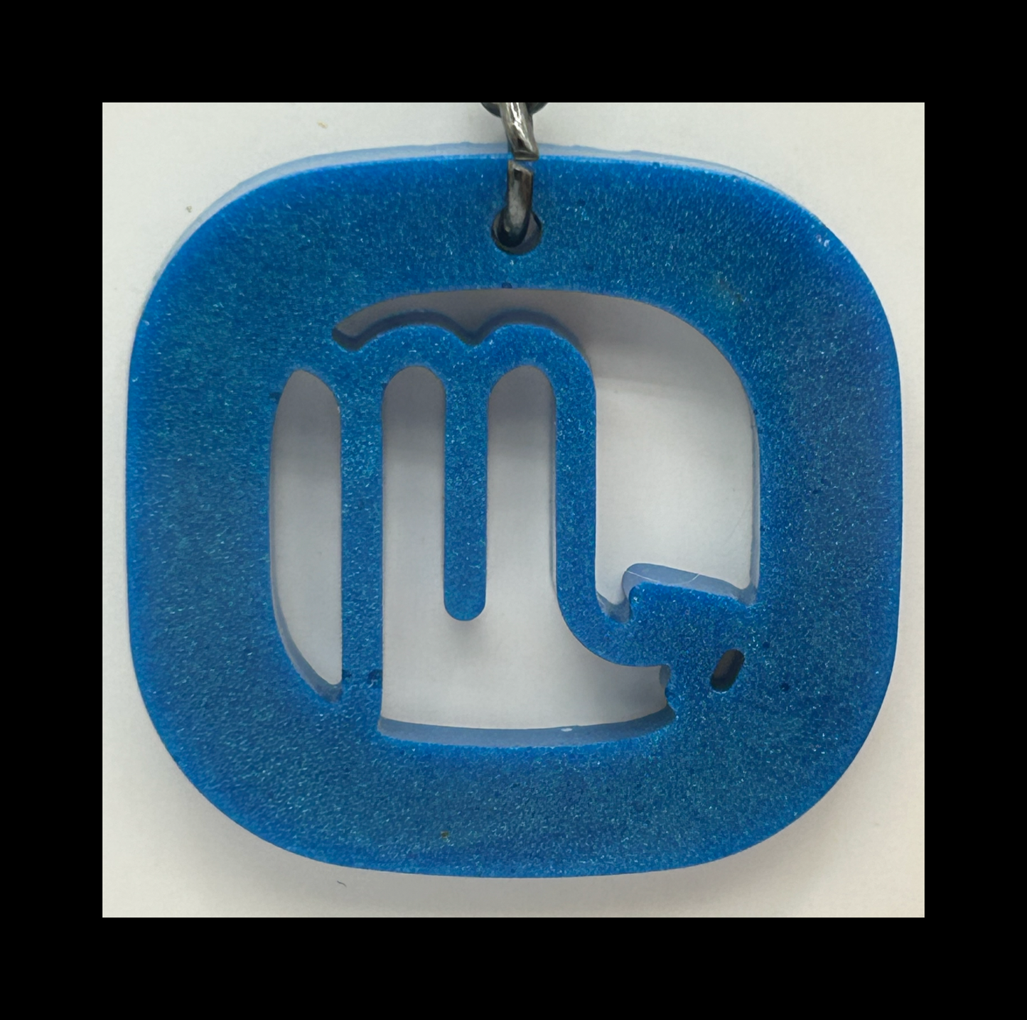 Calm see resin zodiac keychains