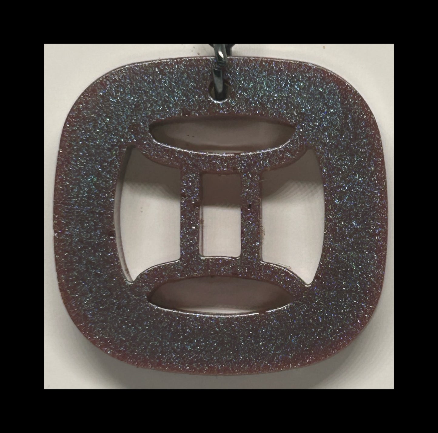 Oxblood resin zodiac Keychains