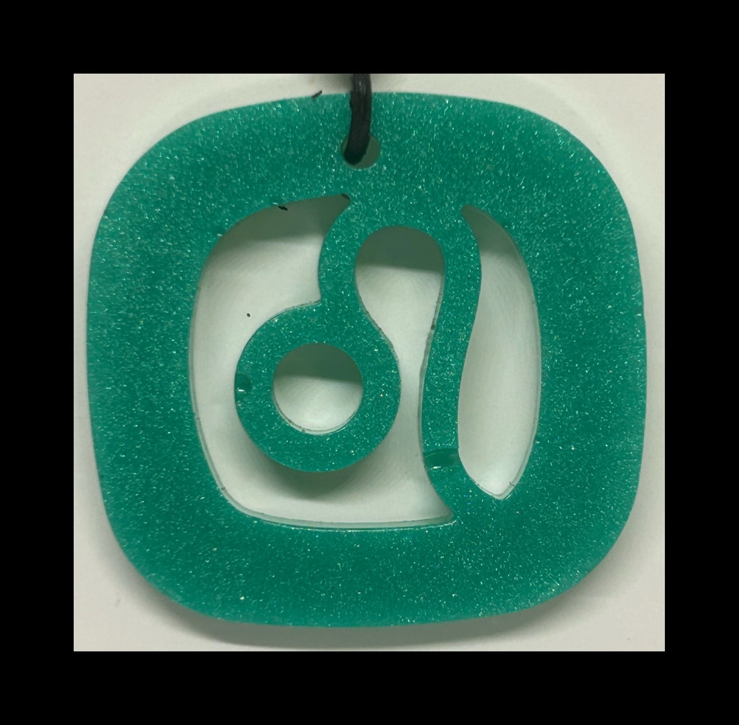 Aqua resin zodiac Keychains