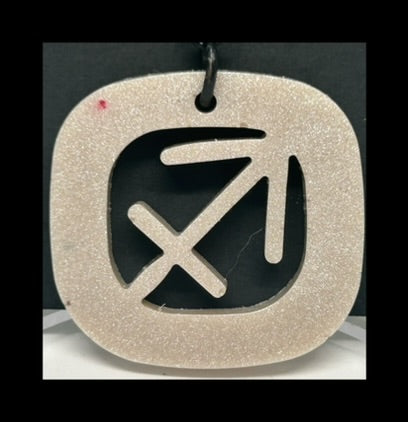 Pearl resin zodiac keychains