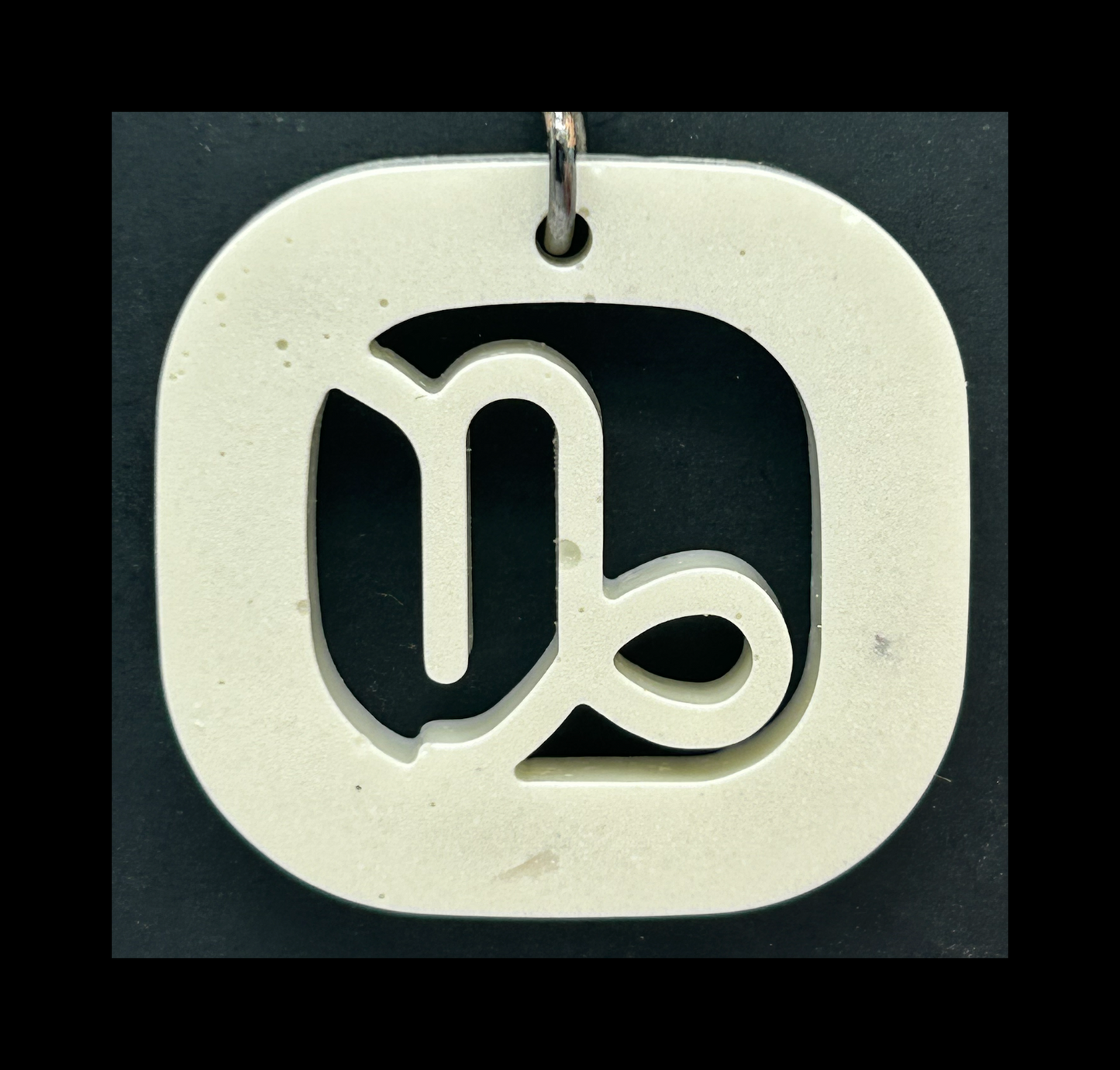 White chocolate resin zodiac keychains