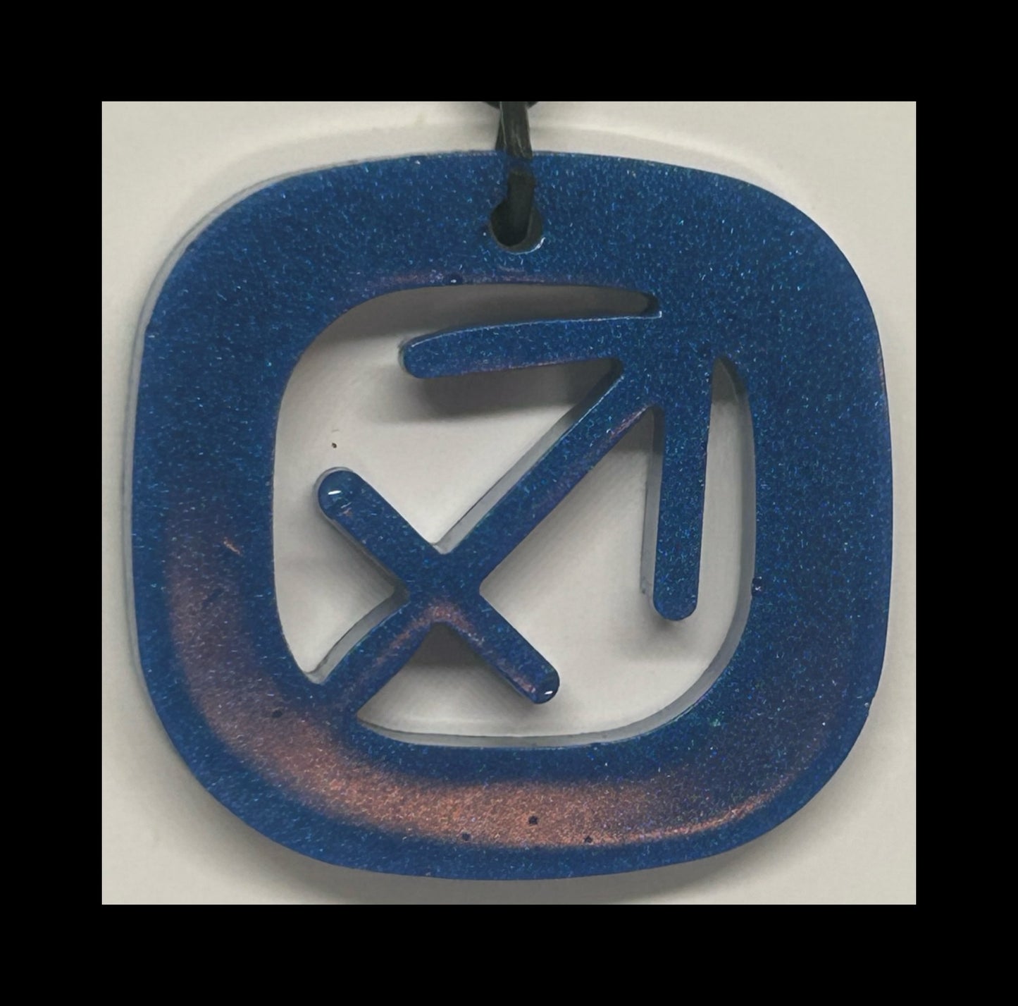 Denim resin zodiac Keychains