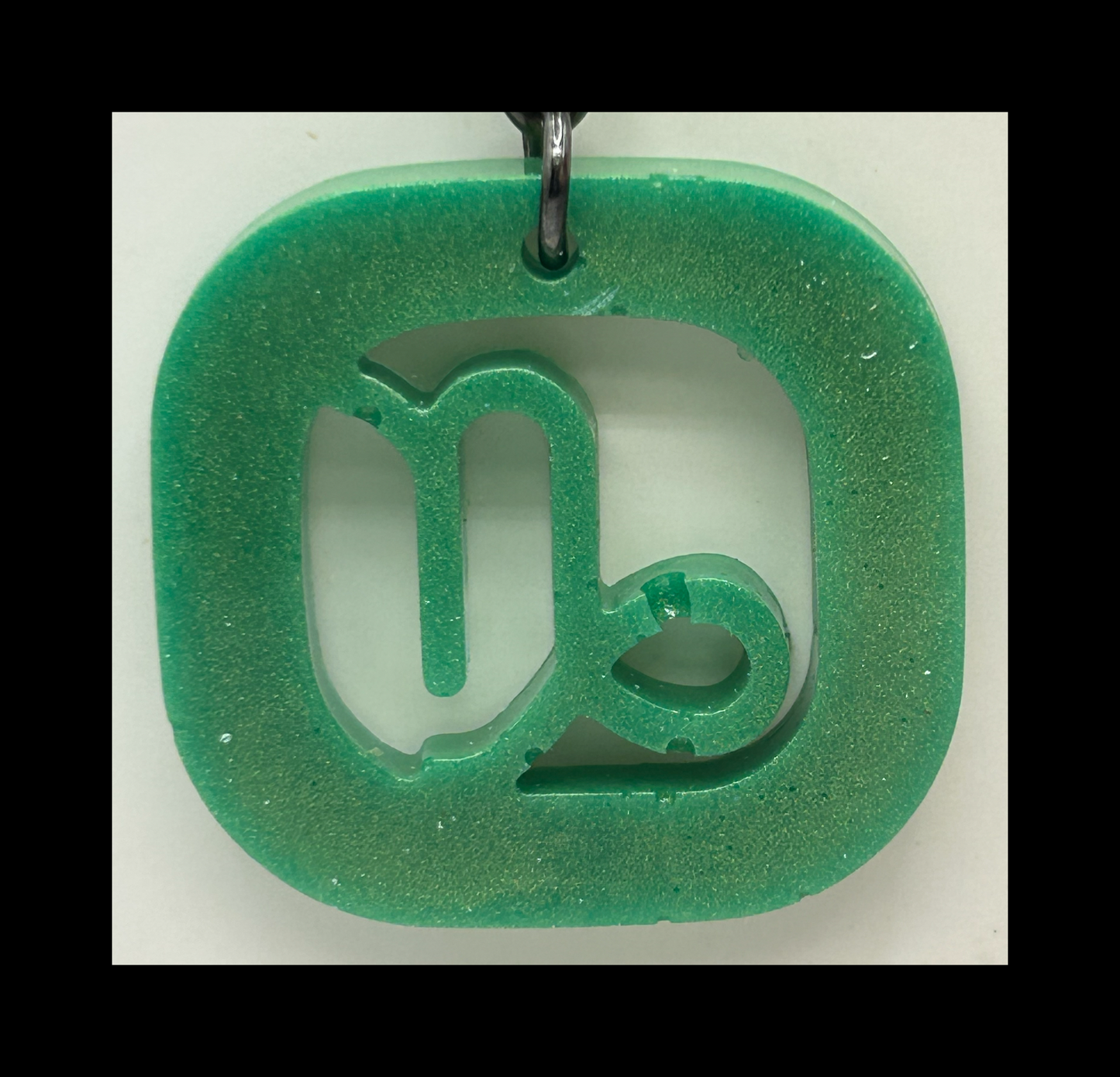 Moss resin zodiac Keychains