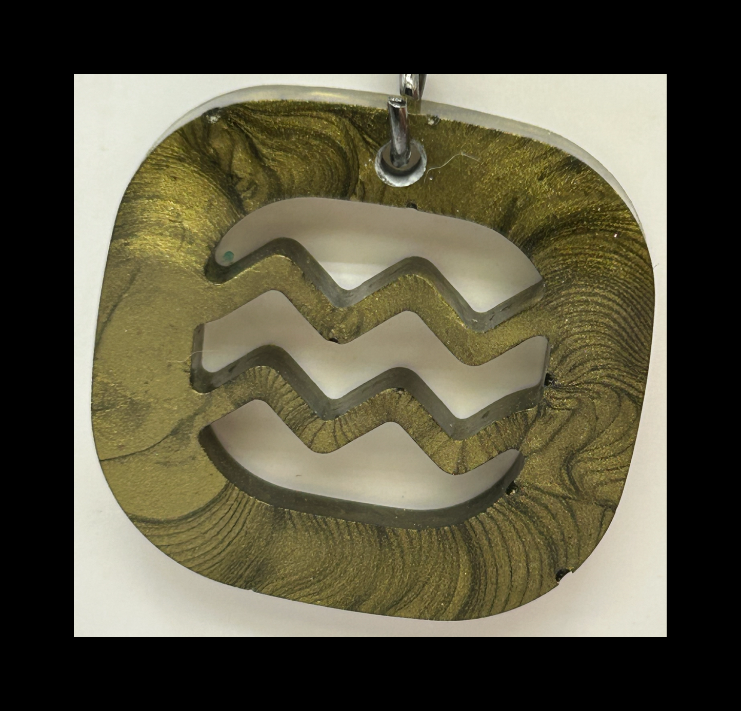 Dark chocolate resin zodiac keychains