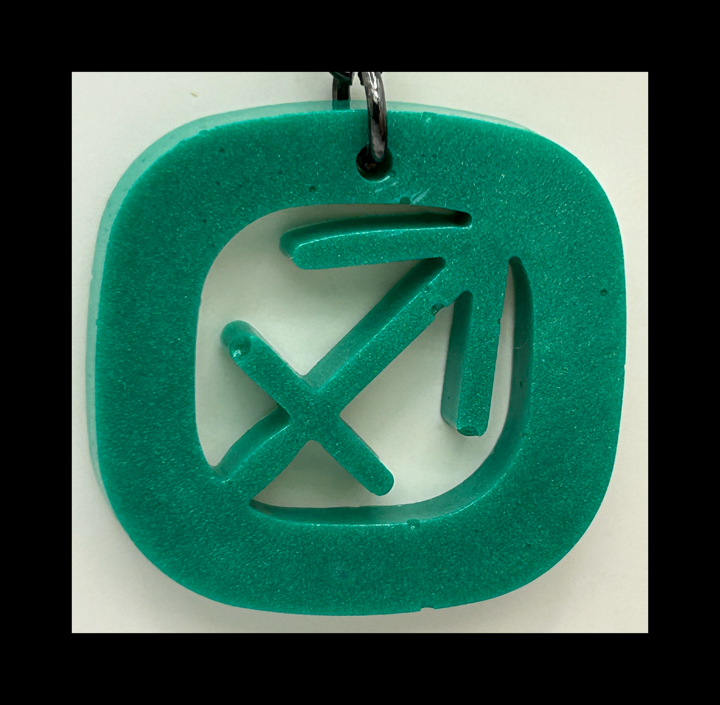 Aquamarine resin zodiac Keychains