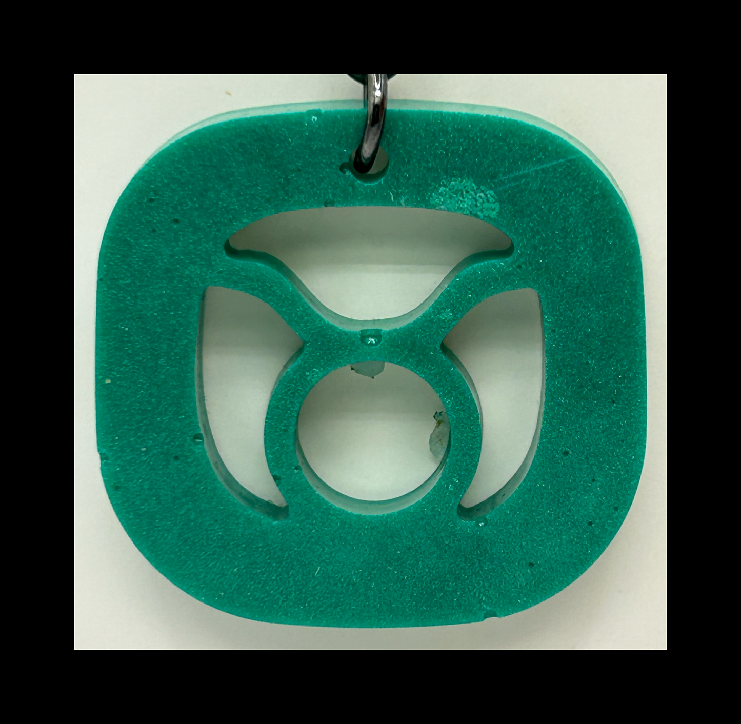 Aquamarine resin zodiac Keychains