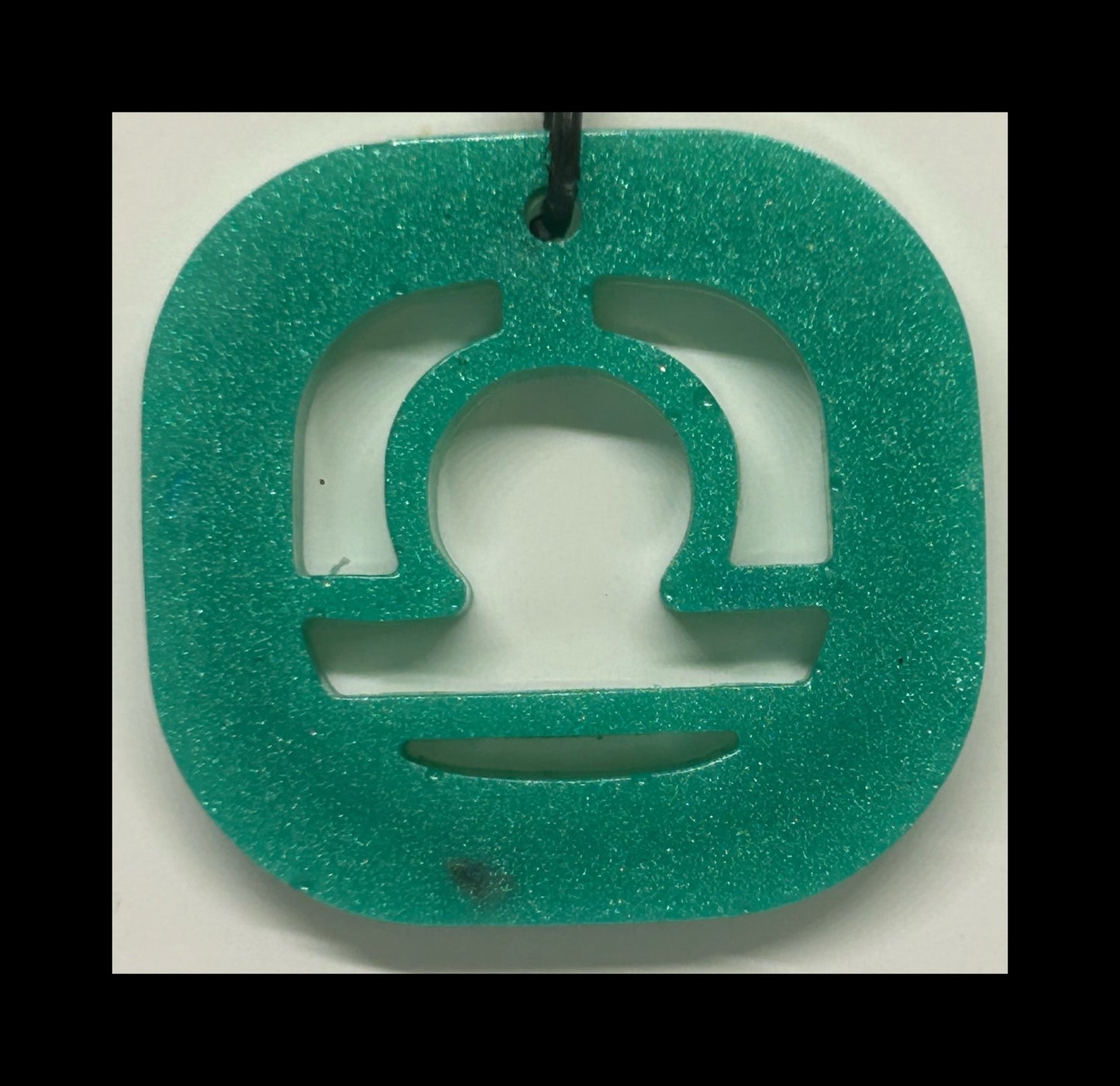 Aqua resin zodiac Keychains