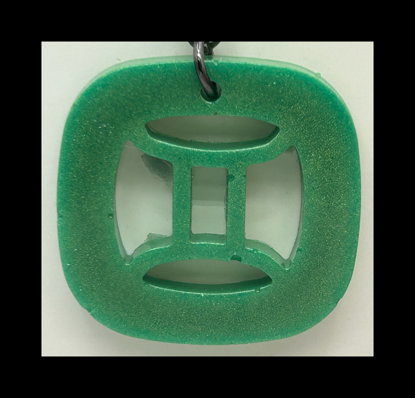 Moss resin zodiac Keychains