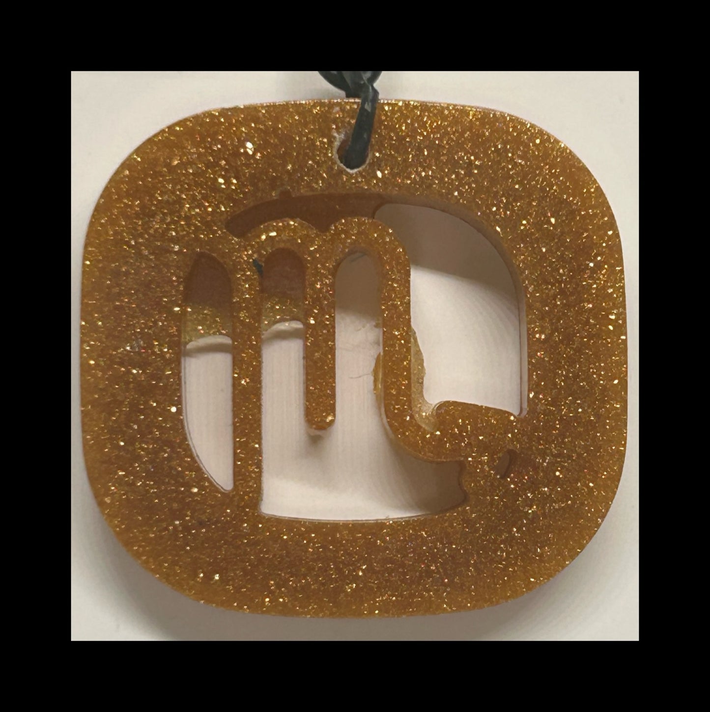 Sun dust resin zodiac Keychains
