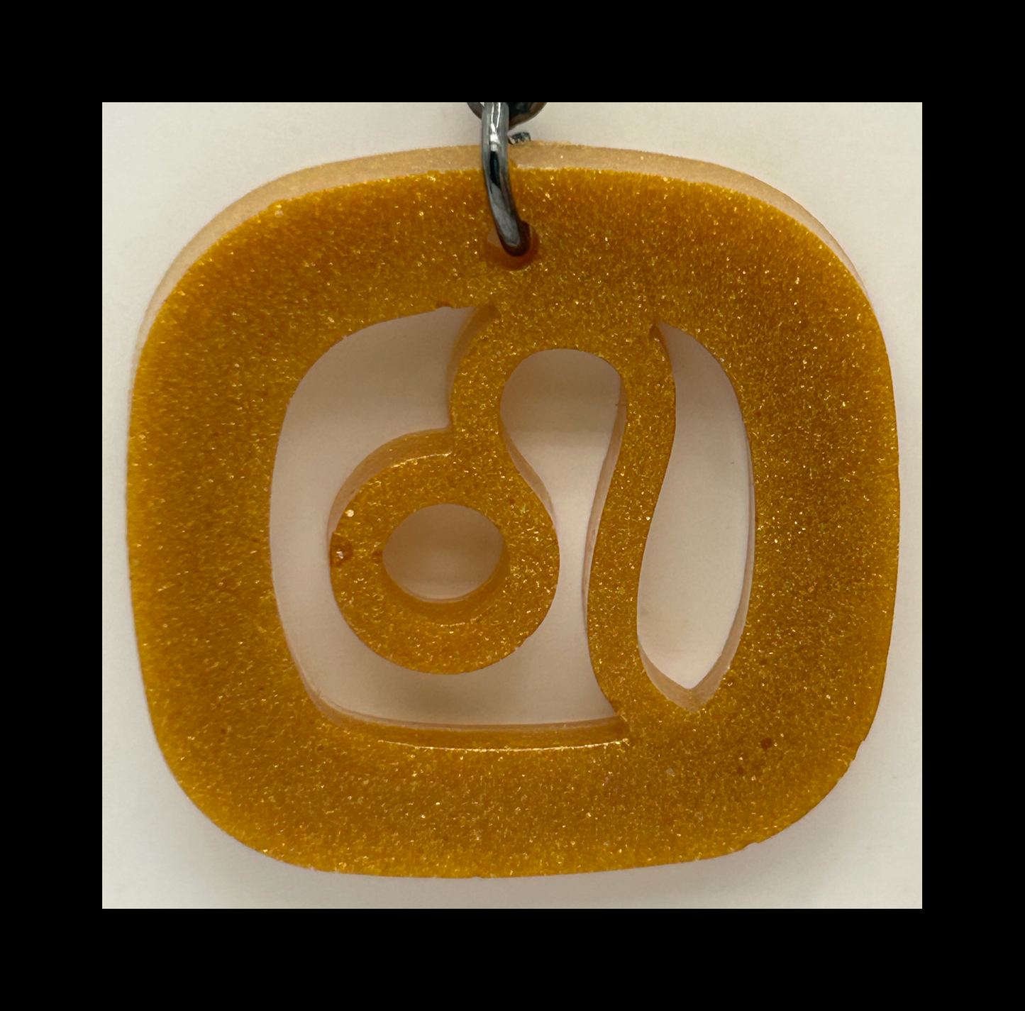 Ancient mirror resin zodiac keychains
