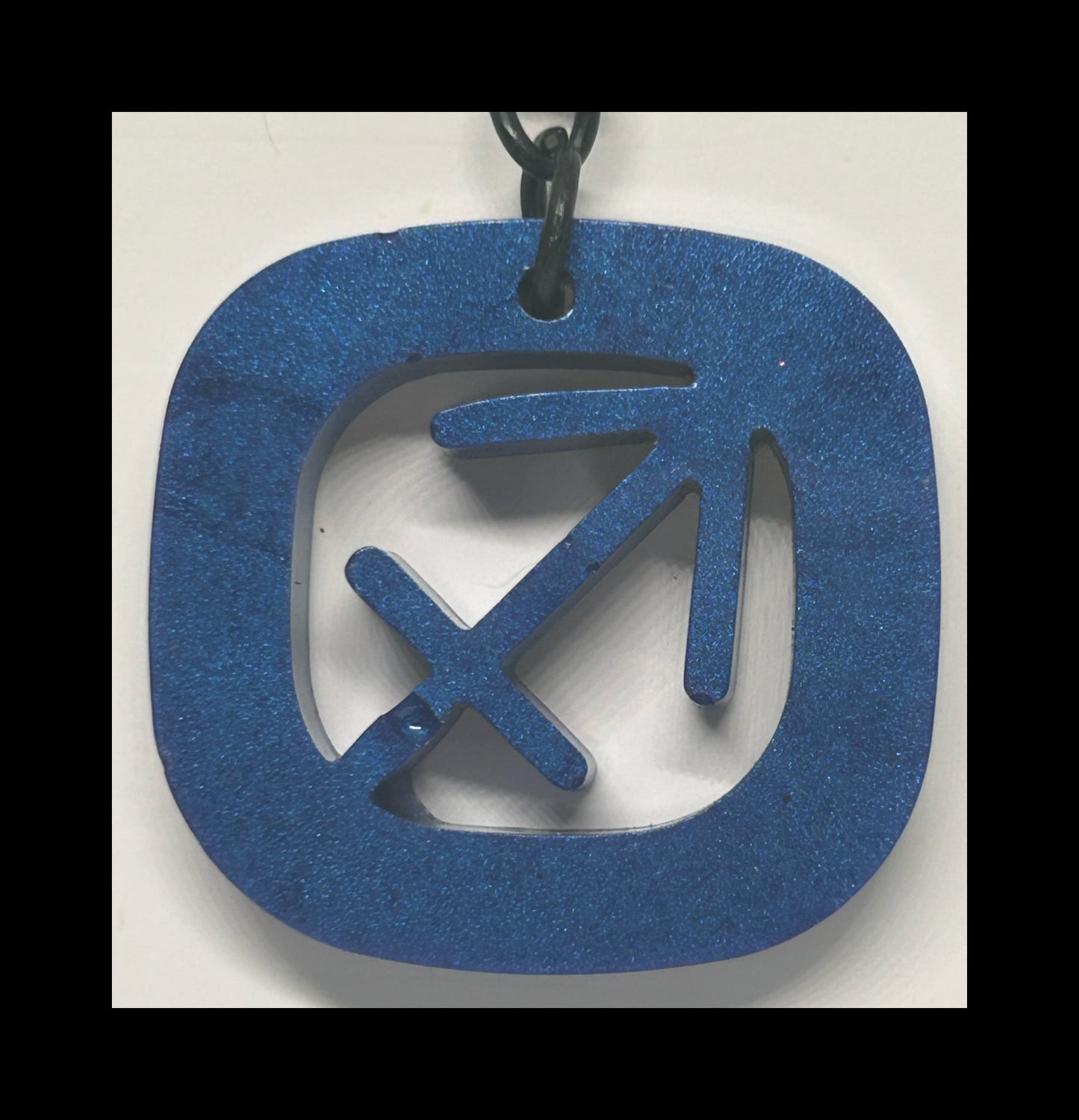 Lavender blue resin zodiac keychains