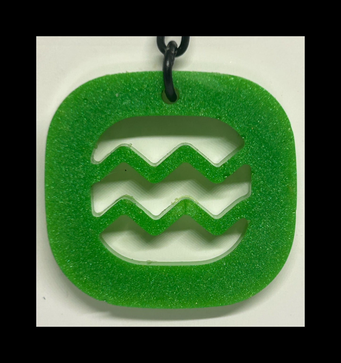 Lime resin zodiac Keychains