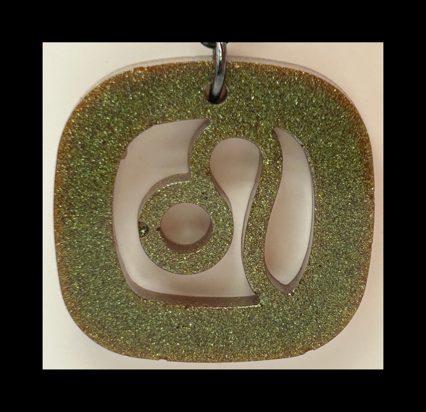 Ancient gold resin zodiac keychains