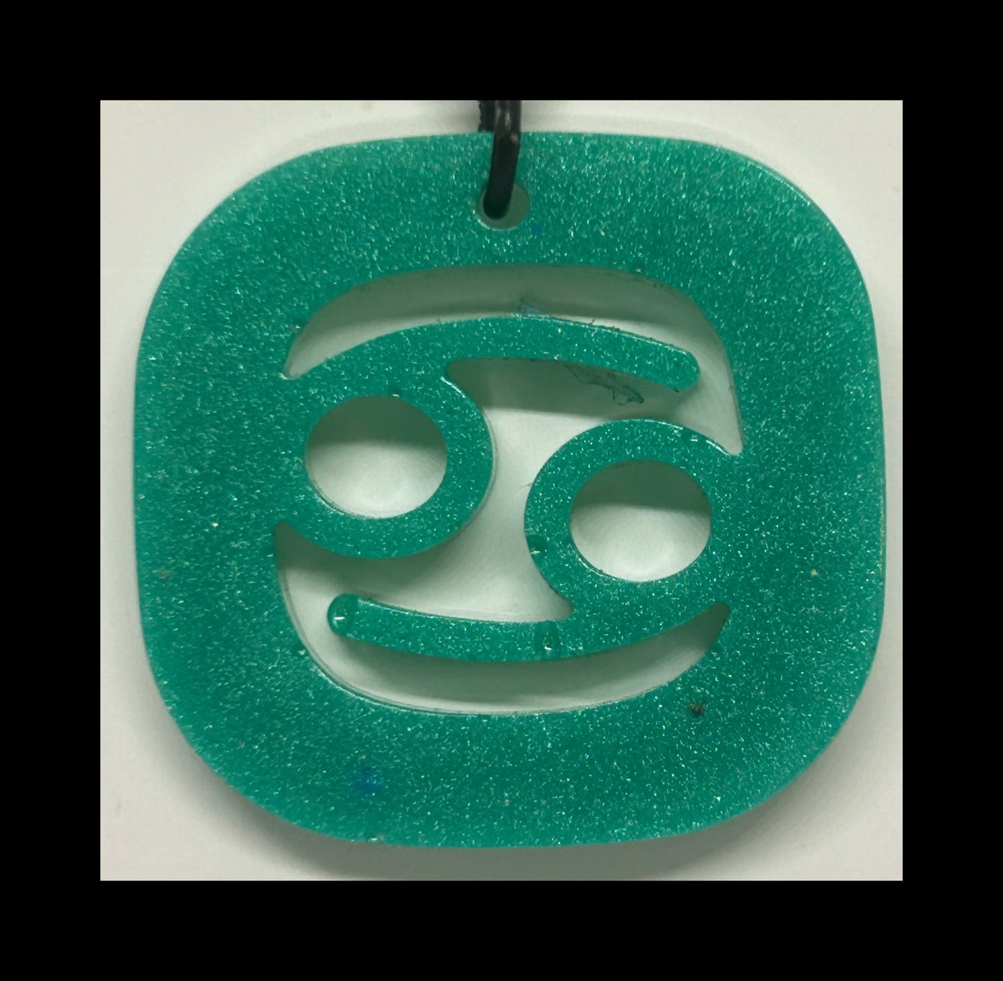 Aqua resin zodiac Keychains