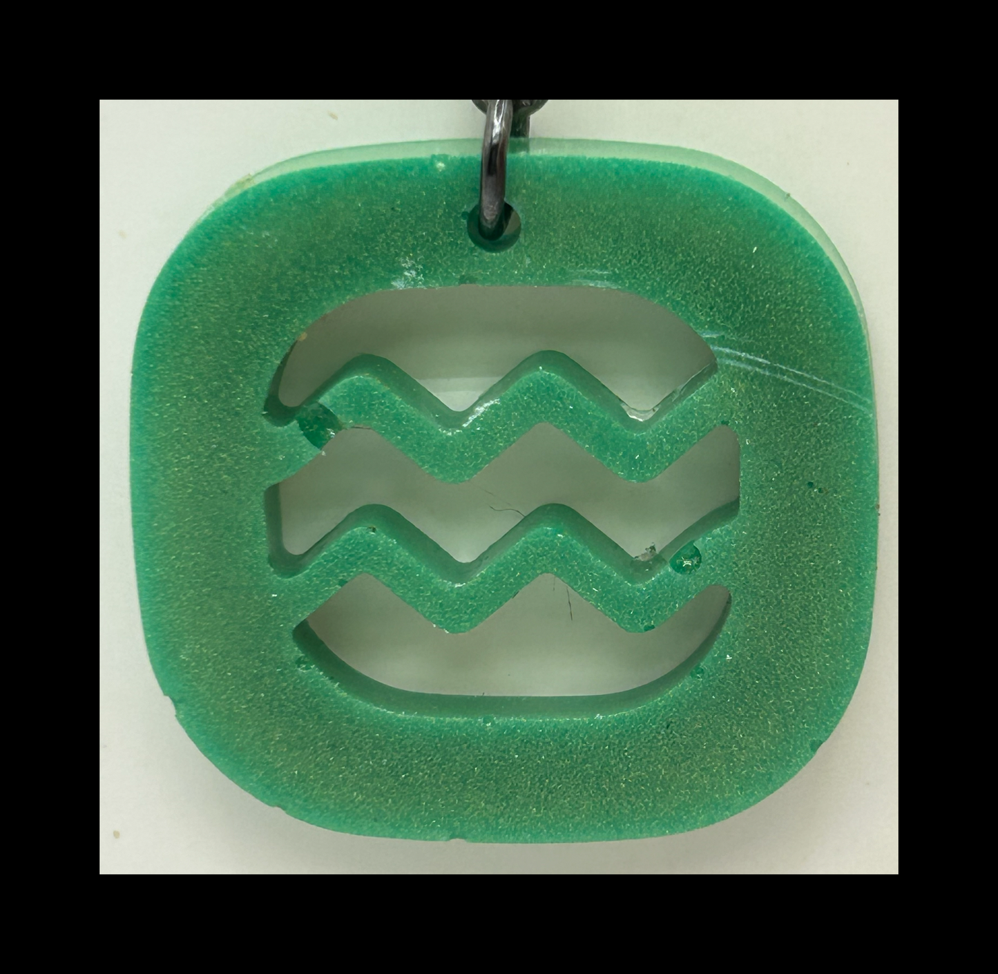 Moss resin zodiac Keychains